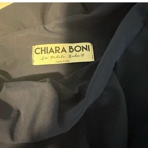 Chiara Boni Navy Blue One-Shoulder Asymmetrical Dress